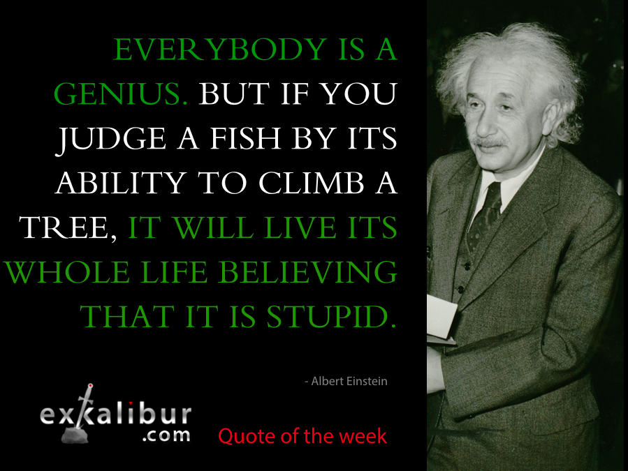 mon quote everybody is a genius