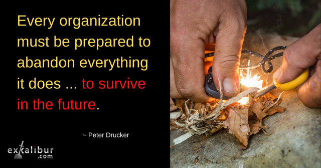 Every organization must be prepared to abandon everything it does to survive in the future.